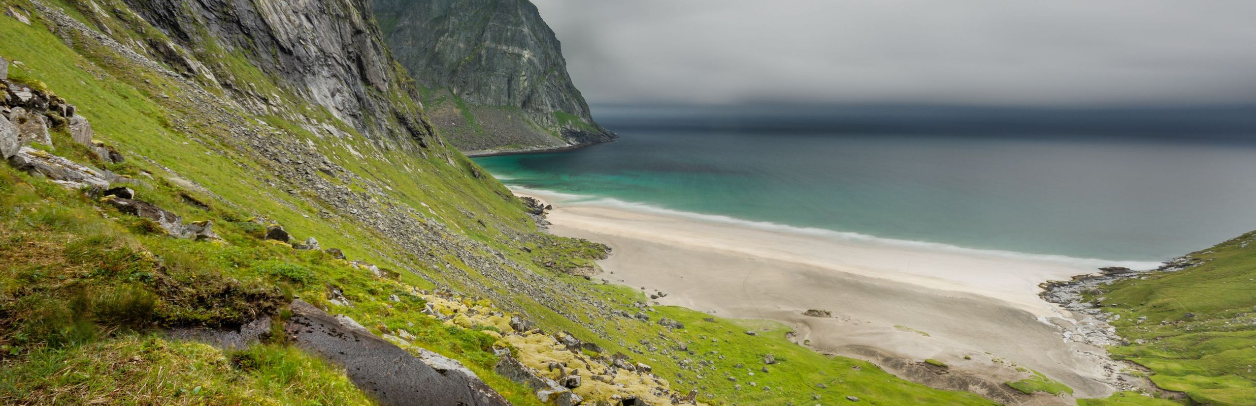 Kvalvika Beach in Norwegen 