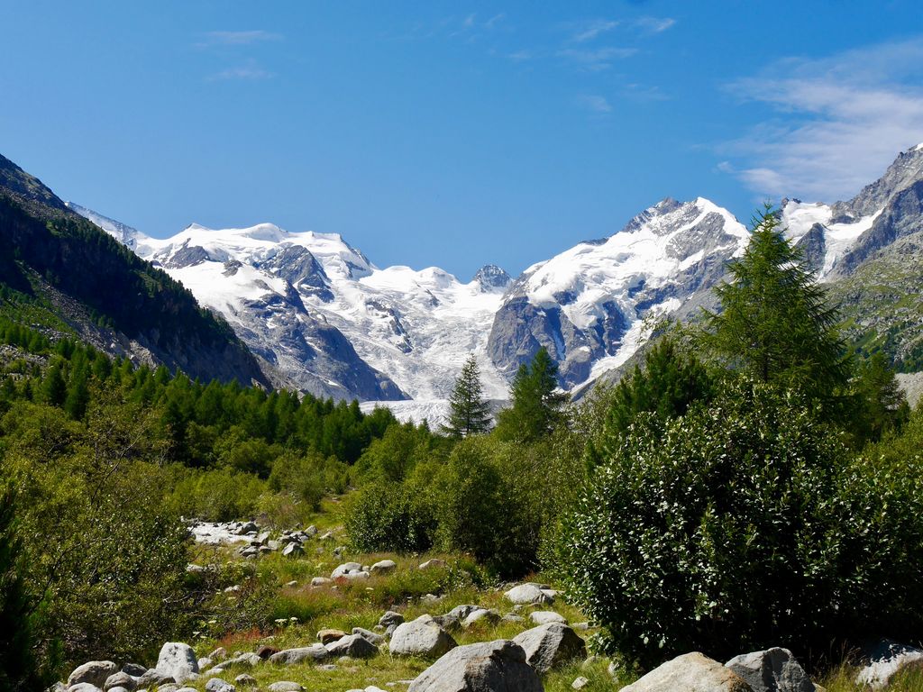 Pontresina Morteratsch Blick zur Berninagruppe Schweiz Andreas Kofler